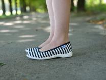 Балетки Las Espadrillas 300816-1389     (тёмно-синий/белый) - фото 11