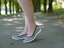 Балетки Las Espadrillas 300816-1389     (тёмно-синий/белый) - фото 10