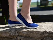Балетки Las Espadrillas Electric 32636-42 синяя сетка - фото 10