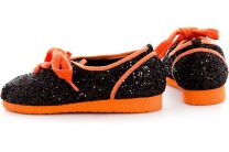 Пинетки Las Espadrillas 2400-2  (оранжевый/чёрный) - фото 2