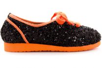 Пинетки Las Espadrillas 2400-2  (оранжевый/чёрный) - фото 4