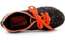 Пинетки Las Espadrillas 2400-2  (оранжевый/чёрный) - фото 5