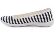Балетки Las Espadrillas 300816-1389     (тёмно-синий/белый) - фото 4