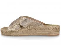Женские шлепанцы Las Espadrillas Beige FE0872-1418 Made in Spain - фото 3