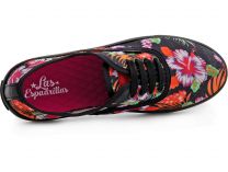 Женские кеды Las Espadrillas 8214-2750     (оранжевый/чёрный) - фото 4