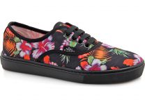 Женские кеды Las Espadrillas 8214-2750     (оранжевый/чёрный)