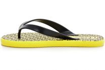 Вьетнамки Las Espadrillas F6574-2127 Made in Italy унисекс    (чёрный/жёлтый) - фото 2