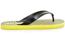 Вьетнамки Las Espadrillas F6574-2127 Made in Italy унисекс    (чёрный/жёлтый) - фото 3