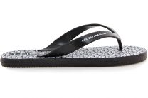Тапочки Las Espadrillas F6574-2713 Made in Italy унисекс    (чёрный/белый) - фото 3