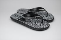 Тапочки Las Espadrillas F6574-2713 Made in Italy унисекс    (чёрный/белый) - фото 7