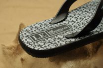 Тапочки Las Espadrillas F6574-2713 Made in Italy унисекс    (чёрный/белый) - фото 9