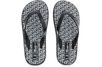 Тапочки Las Espadrillas F6574-2713 Made in Italy унисекс    (чёрный/белый) - фото 6