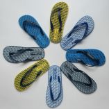 Мужские вьетнамки Las Espadrillas F6574-8913 Made in Italy   (синий) - фото 11
