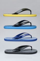 Мужские вьетнамки Las Espadrillas F6574-8913 Made in Italy   (синий) - фото 9