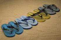 Мужские вьетнамки Las Espadrillas F6574-8913 Made in Italy   (синий) - фото 10