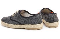 Кеды Las Espadrillas FV5503-27  чёрный с блеском Made in Spain - фото 2