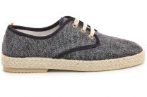Кеды Las Espadrillas FV5503-27  чёрный с блеском Made in Spain - фото 4