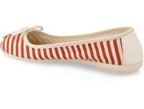 Балетки Las Espadrillas FV7978-4718  (бежевый/красный) - фото 2