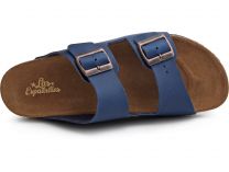 Мужские сандалии Las Espadrillas 06-0189-004 унисекс    (бордовый/синий) - фото 3