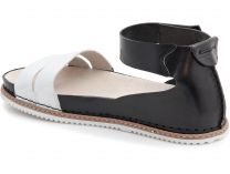 Женские босоножки Las Espadrillas 07-0272-002     (серебряный/чёрный/белый) - фото 2