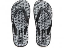 Тапочки Las Espadrillas F6574-2713 Made in Italy унисекс    (чёрный/белый) Тапочки Las Espadrillas F6574-2713 Made in Italy унисекс    (чёрный/белый)