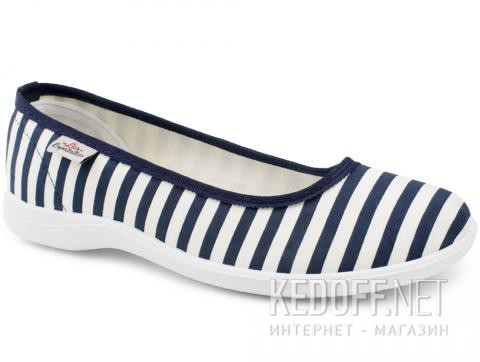 Балетки Las Espadrillas 300816-1389     (тёмно-синий/белый) - фото (Артикул: 300816-1389)