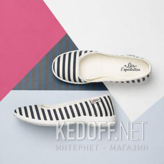 Балетки Las Espadrillas 300816-1389     (тёмно-синий/белый) - фото (Артикул: 300816-1389)