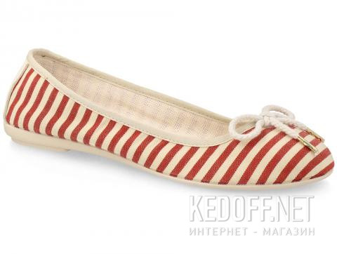 Балетки Las Espadrillas FV7978-4718  (бежевый/красный) - фото (Артикул: FV7978-4718)