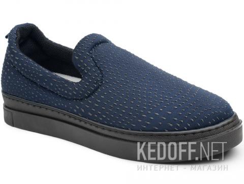 Женские слипоны Las Espadrillas 6406-89  (тёмно-синий) - фото (Артикул: 6406-89)