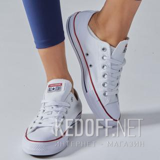 Кеды Converse Chuck Taylor All Star Classic Low Optical White M7652C унисекс    (белый) - фото (Артикул: M7652C)