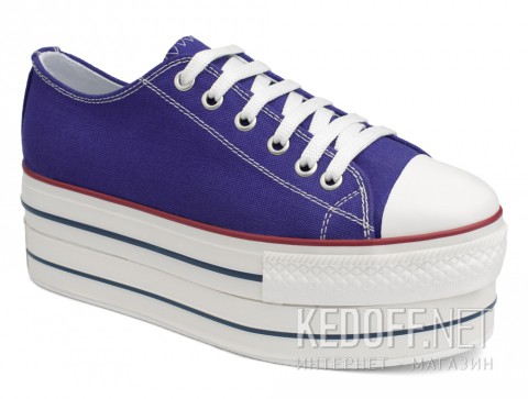 Женская текстильная обувь Las Espadrillas 6408-24    (фиолетовый) - фото (Артикул: 6408-24)