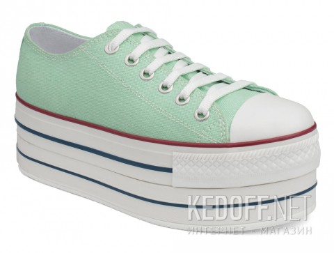 Кеди Las Espadrillas 6408-28 (блакитний/зелений) - фото (Артикул: 6408-28)
