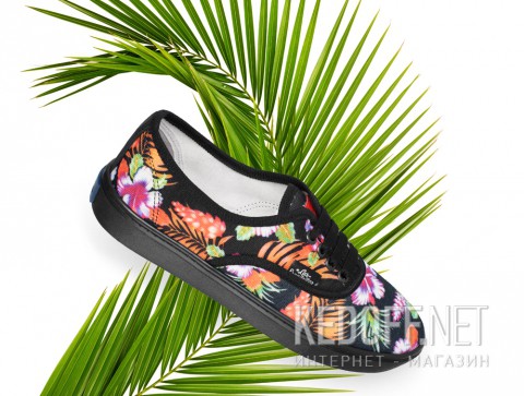 Женские кеды Las Espadrillas 8214-2750     (оранжевый/чёрный) - фото (Артикул: 8214-2750)