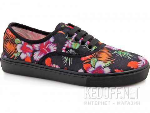 Женские кеды Las Espadrillas 8214-2750     (оранжевый/чёрный) - фото (Артикул: 8214-2750)