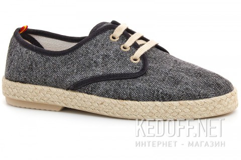 Кеды Las Espadrillas FV5503-27  чёрный с блеском Made in Spain - фото (Артикул: FV5503-27)