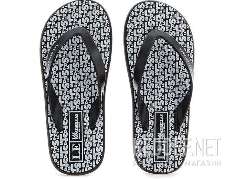 Тапочки Las Espadrillas F6574-2713 Made in Italy унисекс    (чёрный/белый) - фото (Артикул: F6574-2713)